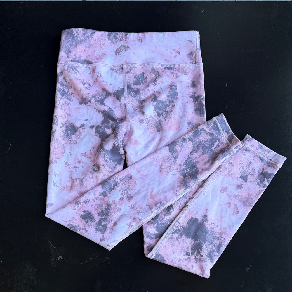 Athleta Kids Pink and Gray Leggings